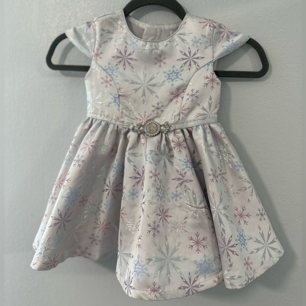 DISNEY PRINCESS ELSA FROZEN SILVER DRESS sz 3